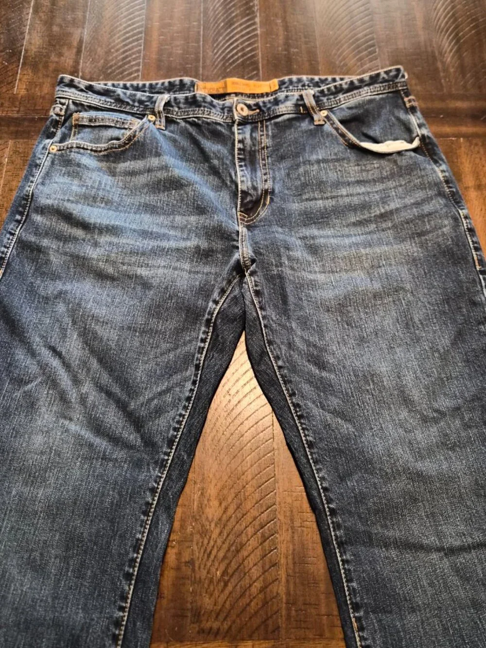 Rock And Roll Cowboy Jeans 40x36 Blue Denim Double Barrel Relaxed Bootcut G599